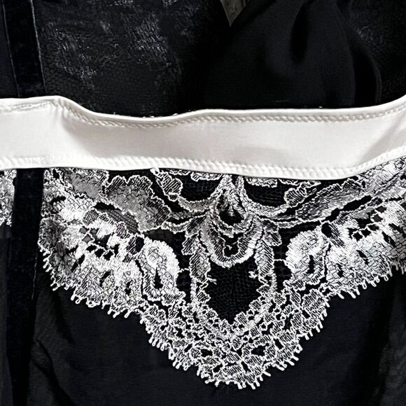 VTG Victoria Secret Black Bombshell Babydoll Chemise 36C satin Push up bra Y2K - Picture 5 of 11